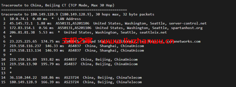 DeepVM:美国西雅图高防AS4837CUVIP线路,简单测评 52 北京电信 1