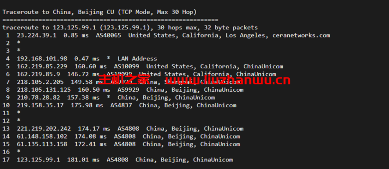 CloudPowerall:洛杉矶AS9929线路,简单测评 55 北京联通