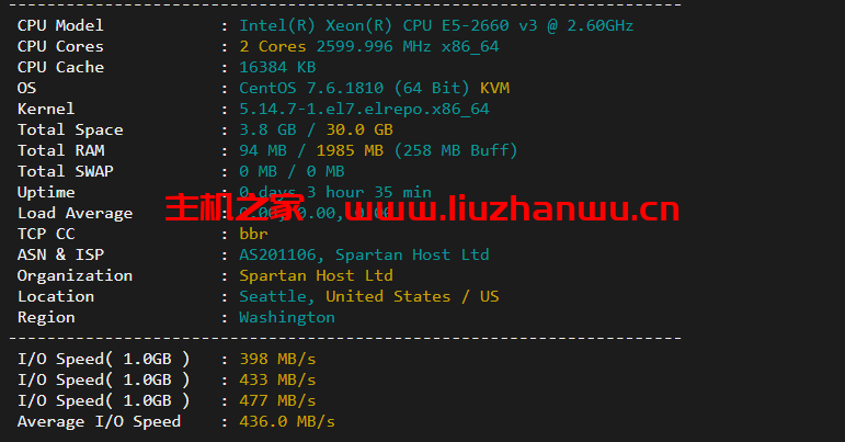 DeepVM:美国西雅图高防AS4837CUVIP线路,简单测评 42 配置信息 1