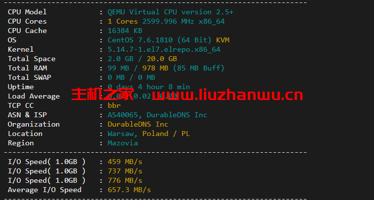 CloudPowerall:洛杉矶AS9929线路,简单测评 42 配置信息