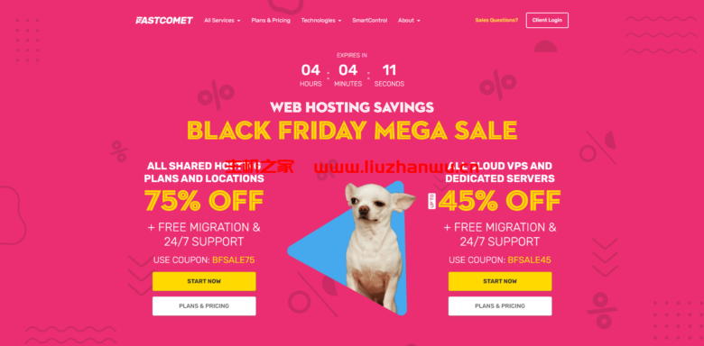 #黑五#fastcomet:全线产品优惠,共享主机最高享75%折扣,VPS主机45%优惠,专用服务器35%优惠,仅此一天-吾爱主机测评
