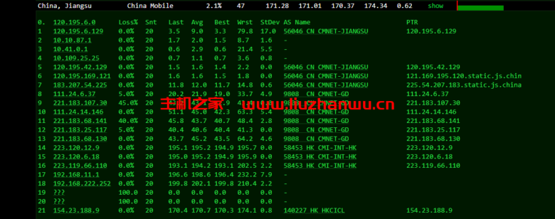 华纳云:美国独立服务器,E5-2660/16G内存/50MCN2+AS9929线路,简单测评 48 去程移动 1