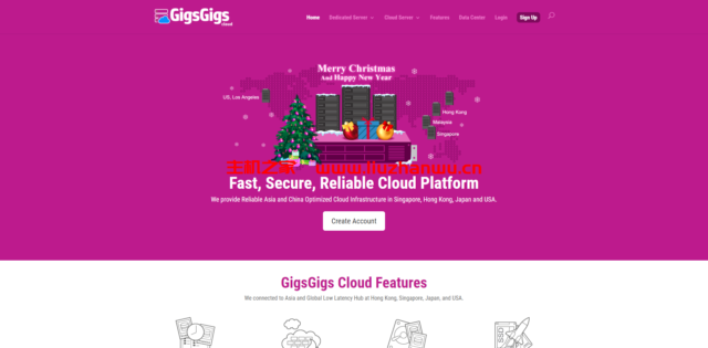 GigsGigsCloud：春节促销，全场VPS 8.5循环促销，可选美国cn2 gia/美国高防/10G cmi/日本软银等-吾爱主机测评