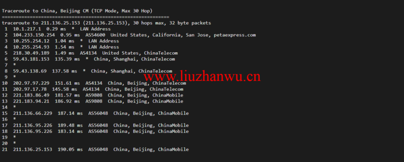 raksmart:圣何塞云服务器,CN2网络,流媒体等简单测评 67 1647346066 北京移动