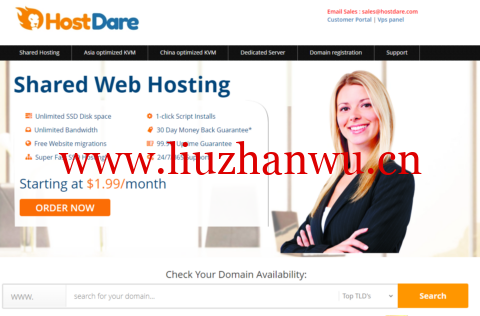 HostDare:日本vps八折,$18.39/半年,洛杉矶CN2 GIA线路vps低至4折,$10.4/年起-吾爱主机测评