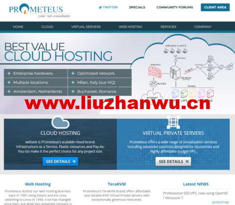 Prometeus:意大利vps,2核/4GB/200GB/10TB流量/1Gbps带宽,€4/月-吾爱主机测评