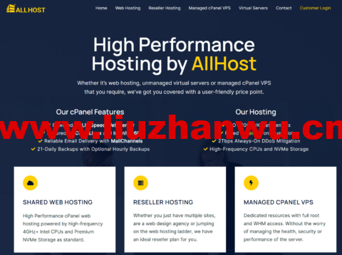 AllHost:英国VPS,9折优惠,1核/1GB内存/16GB SSD/5TB流量/2Gbps带宽,月付£2.7起-吾爱主机测评