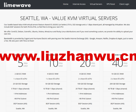 Limewave:西雅图vps,AMD RYZEN9 3900X/512MB/25G SSD/1TB/1Gbps带宽,$16.82/年-吾爱主机测评