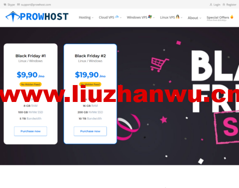 #Black Friday 2023#ProwHost:美国堪萨斯机房vps,2核/8GB内存/100G NVMe/5TB流量/1Gbps带宽,$9.9/月起-吾爱主机测评