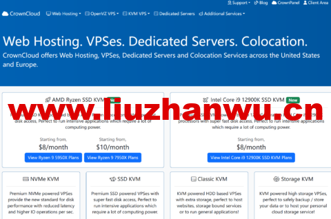 CrownCloud：洛杉矶机房AMD Ryzen7950X高性能系列vps，$35/年起，1TB大硬盘VPS年付$30起-吾爱主机测评
