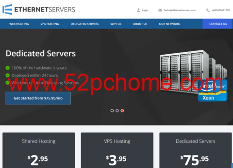 EtherNetservers:1核/1GB/25G SSD/2TB@10Gbps,$1.97/月,可选洛杉矶/新泽西/迈阿密/法兰克福等4个机房-吾爱主机测评
