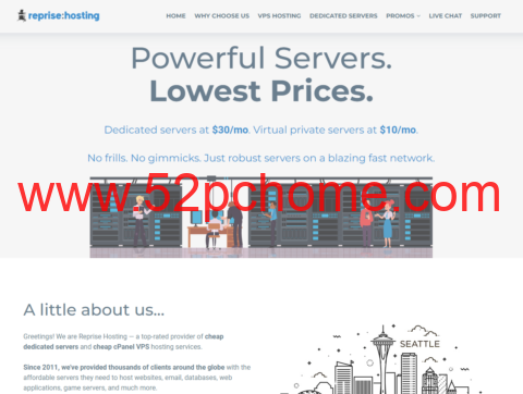 RepriseHosting:西雅图大硬盘独服,L5640/16G内存/240G SSD+8TB HDD/1Gbps带宽,$28/月-吾爱主机测评
