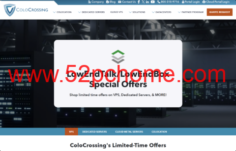 ColoCrossing：超值促销，美国 VPS / 裸机云服务器 5 折，低至 $1.97 / 月起-吾爱主机测评