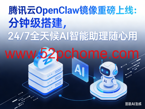 腾讯云 OpenClaw 镜像重磅上线：分钟级搭建，24/7 全天候 AI 智能助理随心用-吾爱主机测评