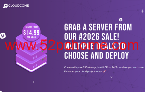 CloudCone：上线便宜美国VPS套餐，2核1GB/20GB SSD/1Gbs@3T，1 个 IPv4 + 3 个 IPv6，年付$14.99，可选洛杉矶dc2/dc1/圣路易斯-吾爱主机测评