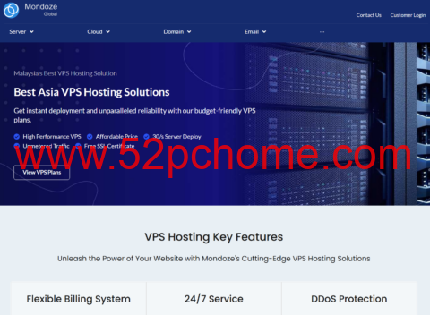 Mondoze: 五一促销 马来西亚原生 VPS 独立服务器 住宅 ISP 不限流量 2GB 内存 $8.33 / 月起-吾爱主机测评