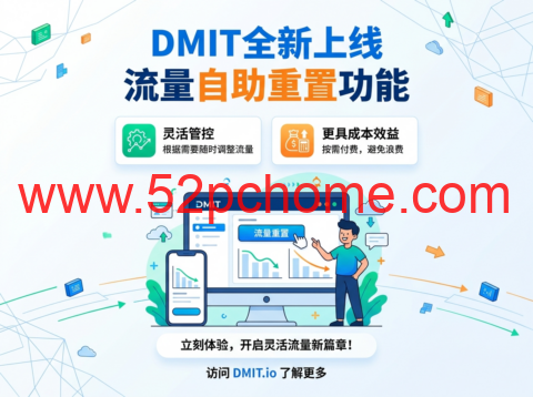 DMIT全新上线流量自助重置功能，灵活管控更具成本效益-吾爱主机测评