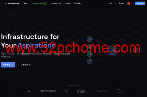 AspireHosting：夏季大促 美国德国高配 VPS 4 核 8G 大内存 100G NVMe 1Gbps 带宽月付 4.95 美元起-吾爱主机测评