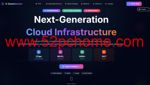 X-ZoneServers:罗马尼亚 KVM VPS 4 欧月付 2GB 内存 40G SSD 大带宽不限流-吾爱主机测评