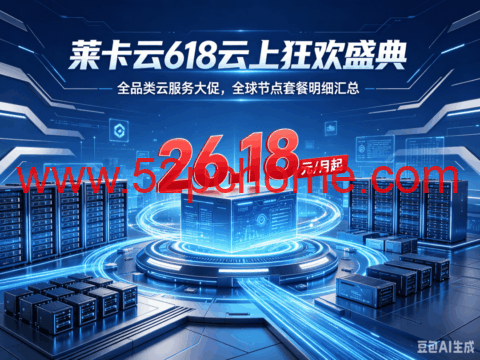 莱卡云：618 云上狂欢盛典！全品类云服务大促 全球节点套餐明细汇总，26.18 元 / 月起-吾爱主机测评