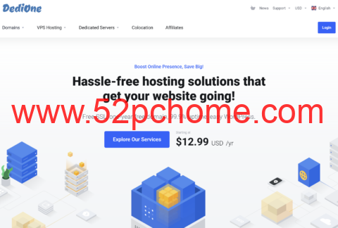 DediOne 洛杉矶 VPS 新增 CMIN2+CUII 线路：年付 $19.99 起，CN2 GIA 年付 $59 起-吾爱主机测评