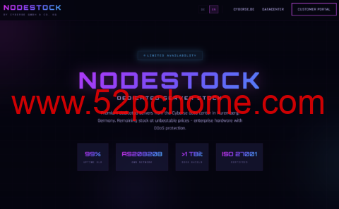nodestock：德国独立服务器，AMD Ryzen 7 2700X/32GB内存/960GB NVMe硬盘/50TB流量/1Gbsp端口，€59/月-吾爱主机测评