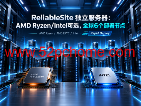ReliableSite 独立服务器:AMD Ryzen/Intel可选,全球6个部署节点-吾爱主机测评